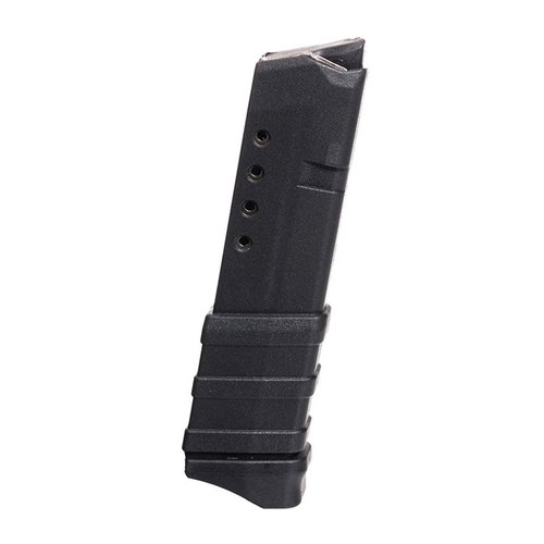 Avec le chargeur drum Pro Mag pour Glock 43, profite de 10 cartouches, d'une construction en Zytel robuste et d'un ressort en acier inoxydable pour plus de fiabilité.