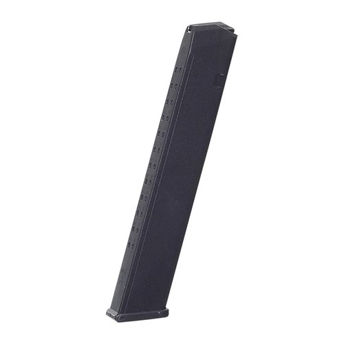 .40 S&W Polymer-Magazine für Glock 22/23/27 mit 27 Schuss Kapazität, aus langlebigem Zytel gefertigt und in den USA hergestellt.