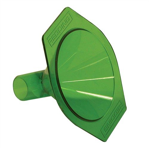 Der Redding Powder Funnel aus robustem Lexan passt für 22-45 Kaliber und hat eine grosse Öffnung, ideal für präzises Nachfüllen von Pulver.