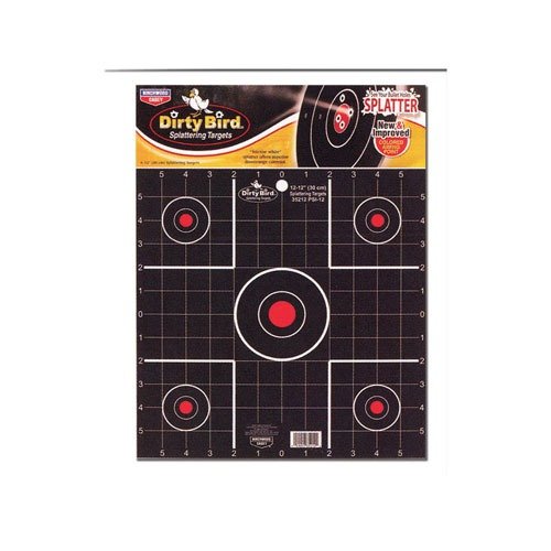 Die "DIRTY BIRD" Targets bieten eine klare Sichtbarkeit durch den weissen Spritzer um jeden Treffer, sind kostengünstig und ideal für Indoor- und Outdoor-Shooting.