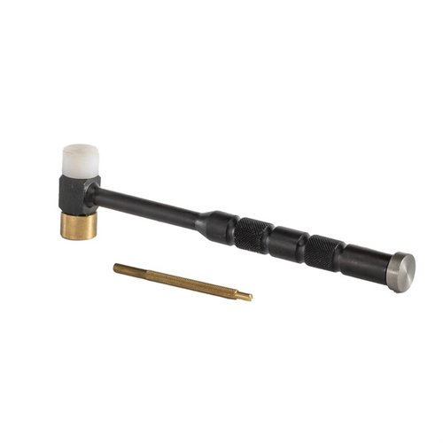 Il Lyman Brass Tapper e Drift Punch offre teste intercambiabili in ottone, nylon e acciaio, un manico in ottone zigrinato e un punzone integrato per precisione e versatilità.
