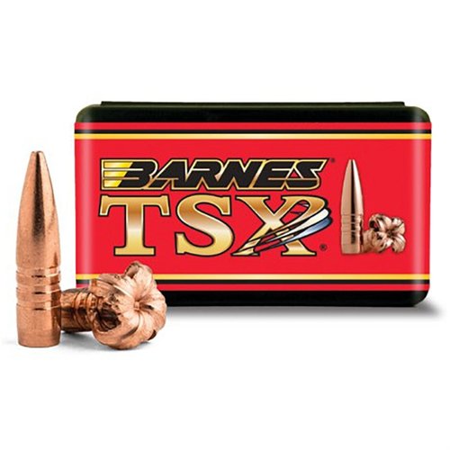 Die TRIPLE SHOCK X 25 CALIBER (0.257") BOAT TAIL BULLETS bieten hervorragende Präzision und Durchschlagskraft, ideal für präzises Schiessen und Jagd.