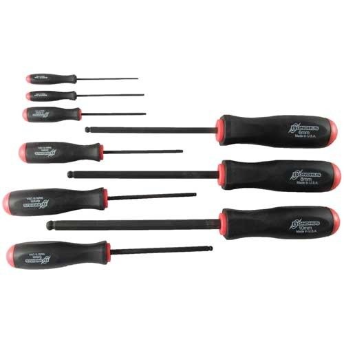 Gli avvitatori BONDHUS® BALLDRIVER® offrono una maneggevolezza superiore per viti esagonali, con impugnature ergonomiche e codifica colore per metriche.
