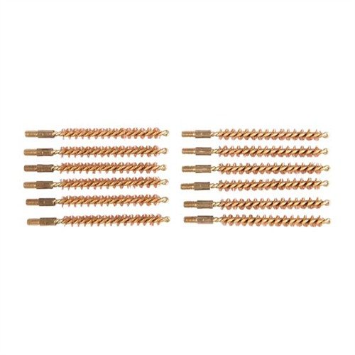 Il pacco da dozzina di spazzole in bronzo per fucili è ideale per una pulizia efficace della canna, compatibile con calibri 6MM e attacco 8-32M.