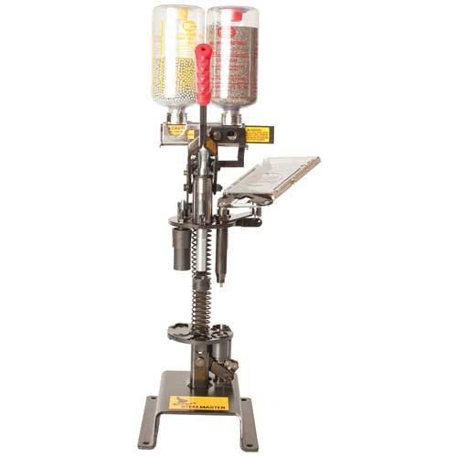 La MEC Steelmaster è l'unico pressa per cartucce progettata per caricare pallini in acciaio e piombo, con stazione di ridimensionamento avanzata e alimentatore automatico E-Z Prime.