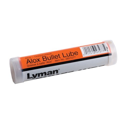 Le lubrifiant ALOX BULLET LUBE de Lyman est facile à appliquer, sèche en une finition douce et ne contamine pas la poudre, idéal jusqu'à 2000 fps.