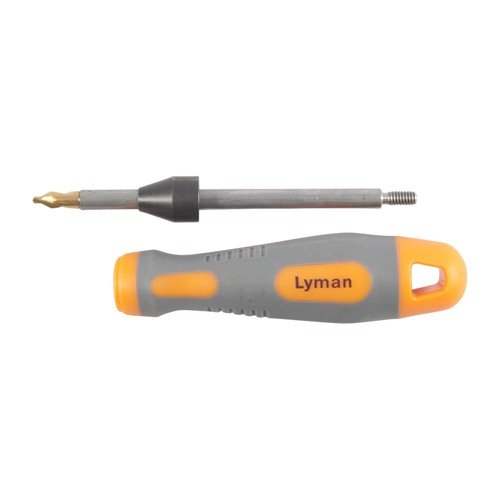 Il Lyman Flash Hole Uniformer garantisce un alloggiamento uniforme del primer, rimuovendo le sbavature e assicurando accensioni costanti da un colpo all'altro.