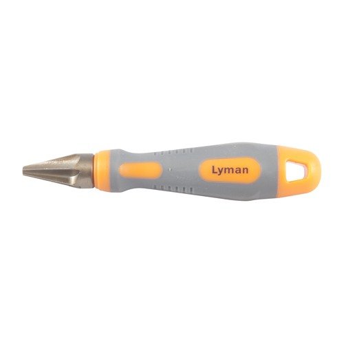 Le VLD CHAMFER/REAMER TOOL de LYMAN est un outil ergonomique qui facilite le chargement des balles VLD en éliminant les bords vifs pour une précision optimale.