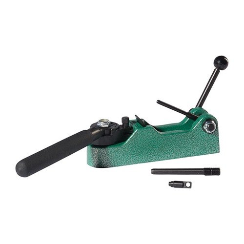 Le RCBS Primer Pocket Swager est un outil robuste qui élimine facilement les crimps militaires des douilles, avec un corps en aluminium et des tiges en acier pour un alignement parfait.