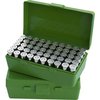 Le scatole per munizioni FLIP TOP PISTOL AMMO BOX di MTM Case-Gard offrono una superficie resistente, impilabili e garantite per 25 anni, perfette per il tiro.