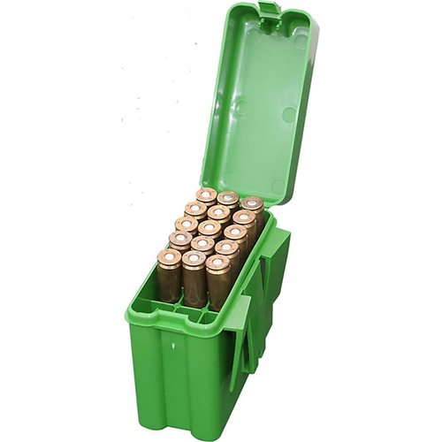 Mit der MTM CASE-GARD Ammo-Box hast du zwanzig Patronen griffbereit, geschützt vor Staub und Feuchtigkeit, mit sicherem Snap-Lok-Verschluss.