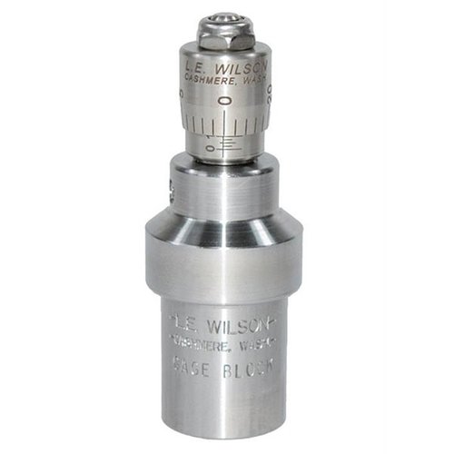 Mit dem L.E. Wilson Case Gage Depth Micrometer kannst du präzise messen, wie viel dein Full Length Sizing Die den Schulterdruck zurücksetzt. Einfach und genau!