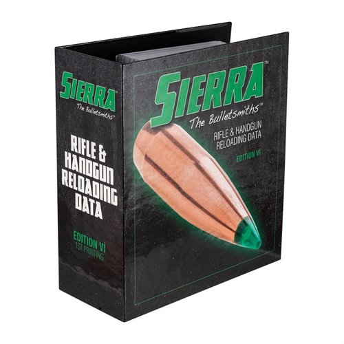 Il manuale di ricarica 6ª edizione di Sierra Bullets offre informazioni aggiornate, raccomandazioni e terminologia per tiratori principianti e esperti.