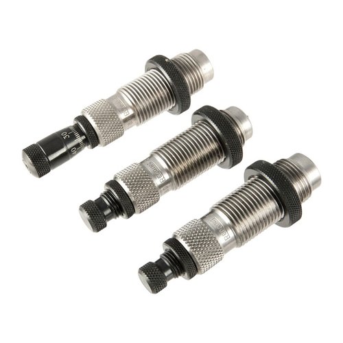 Le set de dies Redding Premium Deluxe 6.5 PRC offre une précision ultime avec un bouton de taille en carbure et un micromètre de siège pour un ajustement parfait.