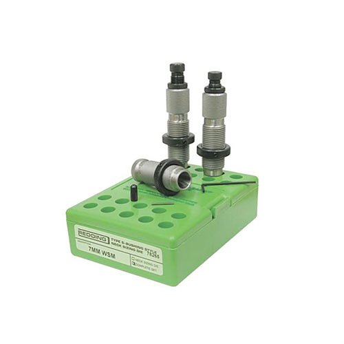 Das TYPE S Bushing Neck Die Set von REDDING ermöglicht dir eine präzise Kontrolle der Hülsenhalsgrösse und -spannung, ideal für präzises Nachladen.