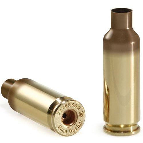 Scopri la cartuccia 6mm Dasher di Peterson Cartridge, precisione e qualità in ogni colpo. ✨ 50 bossoli in una robusta scatola!