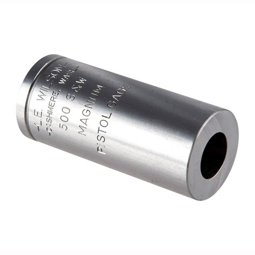 Le WILSON PISTOL MAX CASE GAGE 500 S&W te permet de mesurer avec précision les dimensions critiques des étuis de pistolet pour un rechargement optimal.