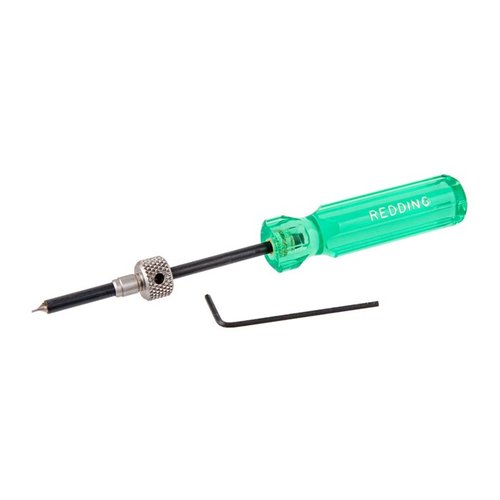 Le SMALL FLASH HOLE DEBURRING TOOL de REDDING élimine les burrs dans les douilles de .17 et .20, améliorant la précision et la fiabilité de l'ignition.