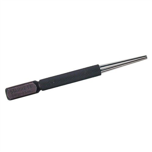 Der TAPER PIN STARTER von STARRETT hat eine abgerundete Fläche, die das Entfernen von Taper Pins ohne Beschädigung der Frontvisier-Halterung ermöglicht.