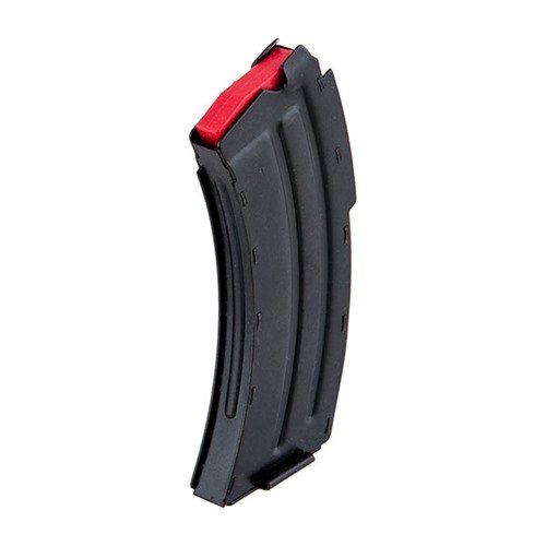 Carica il tuo Savage Mark II con questo caricatore da 10 colpi per 22LR, realizzato in acciaio con una finitura nera opaca, pronto all'uso.