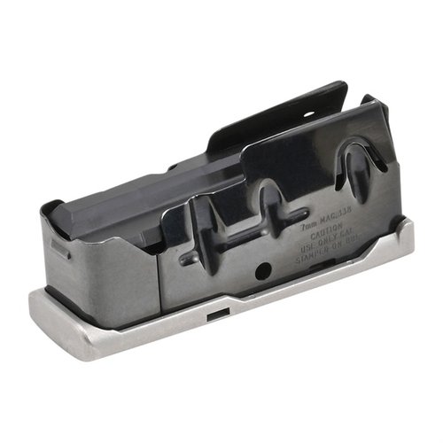 Il caricatore SAVAGE ARMS 116C in acciaio inox è progettato per 7mm Rem Mag e 338 Win Mag, garantendo durata e prestazioni elevate per i tuoi colpi.