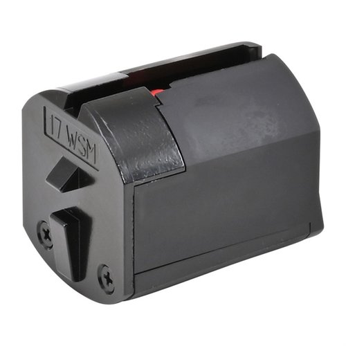 Die SAVAGE ARMS B.MAG 8RD MAGAZINE für die 17 WSM bietet zuverlässige Leistung, hohe Kapazität und ist aus strapazierfähigem Polymer in Schwarz gefertigt.