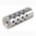 SHREWD #4 MUZZLE BRAKE 22 CALIBER 5/8-24 CHROME MOLY SILVER