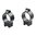 TALLEY 1" LOW (0.35") 11MM DOVETAIL RINGS, BLACK