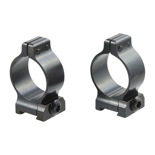 I QUICK DETACH SCOPE RINGS Talley offrono leve in acciaio per un'installazione e rimozione rapida del mirino, disponibili in diverse altezze e finiture.
