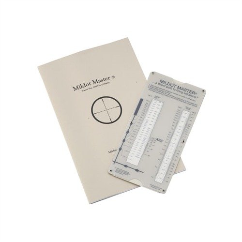 Il Mildot Master® è un calcolatore analogico per il calcolo rapido della distanza al bersaglio e delle correzioni di mira, ideale per cacciatori e tiratori.