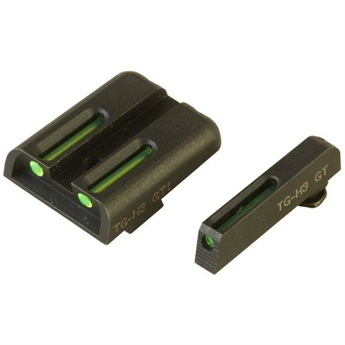 Die TRUGLO TFO Visier-Sets für Glock kombinieren Tritium und Fiber Optic für schnelle Zielerfassung bei jedem Licht, robust und schnittig für den Einsatz.