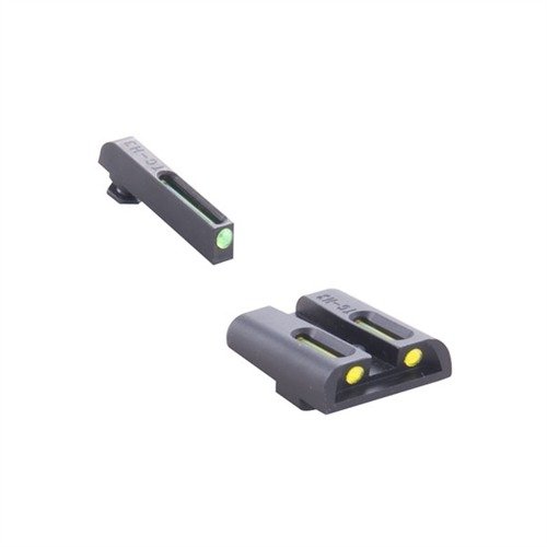 Die TRUGLO TFO Visier-Sets bieten schnelle Zielerfassung bei allen Lichtverhältnissen dank Tritium und Fiber Optic-Technologie, robust und schnittig für deinen Glock.