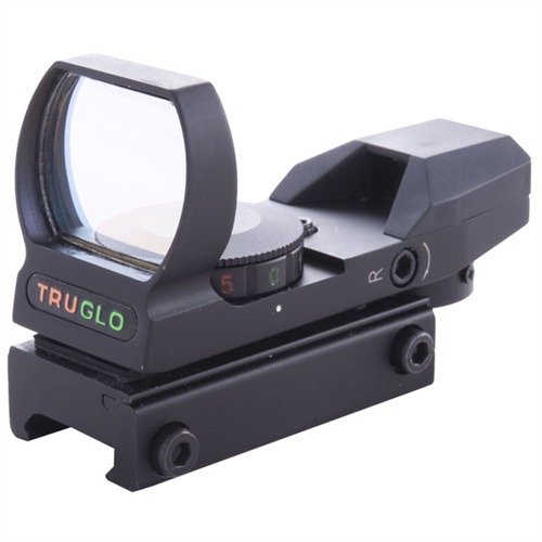 Le OPEN RED DOT SIGHT de TRUGLO offre une vue dégagée, une grande polyvalence, des réticules multiples, et une illumination rouge/verte pour un tir précis.