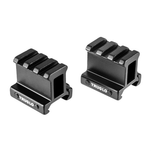 Die TruGlo 1" 2-teilige Picatinny Riser-Montage hebt die Montagefläche um 1" an, ist leicht und ideal für Scopes und Red Dot-Visiere.
