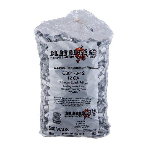 Entdecke die WAA12L 12 Gauge Shotshell Wads von Claybuster für optimale Ergebnisse beim Clay-Schiessen! 🎯 500 Stück pro Bag.