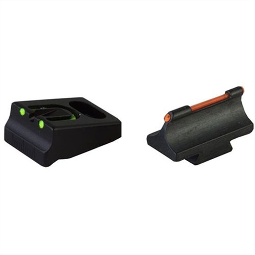 I set di mirini SHOTGUN FIRE SIGHT per Remington 870/1100/11-87 offrono un punto rosso fluorescente e un mirino posteriore U-notch con due punti verdi per un allineamento preciso.