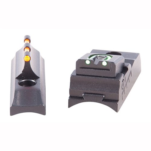 Die TRADITIONS BUCKHUNTER SIGHT SET bietet schnelle Zielausrichtung mit leuchtenden roten und grünen Fiber Optic Punkten, ist voll einstellbar und aus langlebigem Flugzeug-Aluminium.