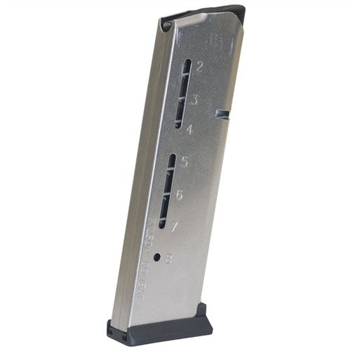 Il caricatore Wilson Combat Elite Tactical 1911 .45 ACP offre affidabilità, capacità extra e alimentazione fluida, ideale per combattimento e difesa.