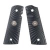 Les poignées G10 Wilson Combat pour 1911 sont robustes, élégantes avec un design starburst, et adaptées aux droitiers comme aux gauchers.