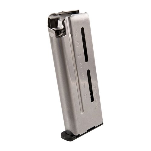 Affidabile e capiente, il caricatore Wilson Combat 1911 Compact Elite Tactical 9mm offre alimentazione fluida, durata superiore e design innovativo per prestazioni ottimali.