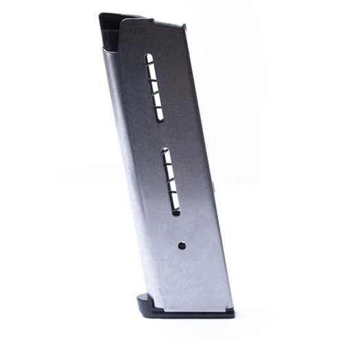 Il caricatore Wilson Combat® .45 ACP offre affidabilità, durata e prestazioni eccellenti, con un corpo in acciaio inox e molle di alta resistenza per un'alimentazione fluida.