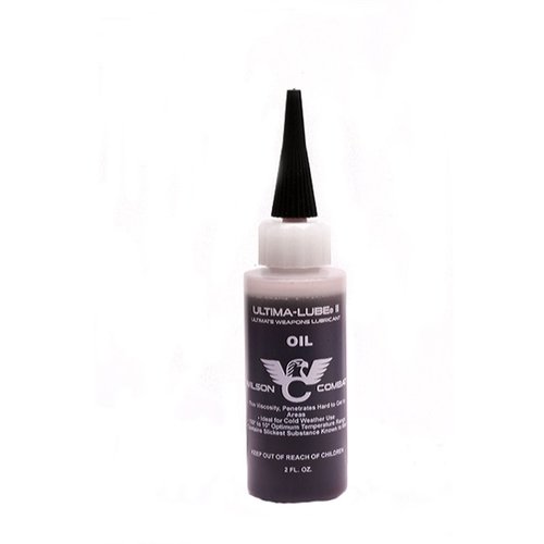 L'ULTIMA-LUBE II Oil di Wilson Combat offre una lubrificazione ottimale, penetra in aree difficili, ideale per armi da fuoco in condizioni fredde e per pistole ben adattate.