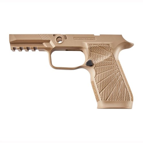 Améliore ton tir avec le module de prise Wilson Combat WCP320 pour SIG-SAUER P320, offrant un meilleur contrôle, moins de recul et un design ergonomique.