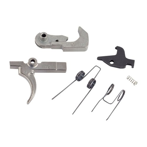 Améliore ton tir avec le Wilson Combat AR Tactical Trigger Kit : finition Nickel Teflon ultra lisse, ressorts en chrome silicon durables et installation facile.