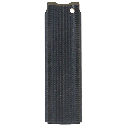 L'alloggiamento del percussore 1911 in acciaio blu, con una finitura completamente checkered, offre una presa sicura per un controllo ottimale durante il tiro.