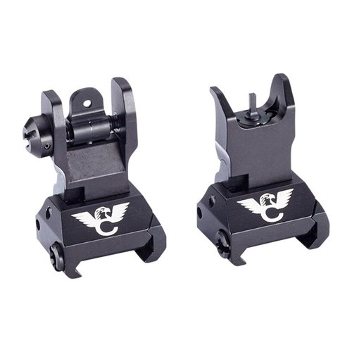 Les viseurs AR-15 Wilson Combat en aluminium anodisé sont robustes, pliables et faciles à installer sur un rail Picatinny, offrant une précision durable.
